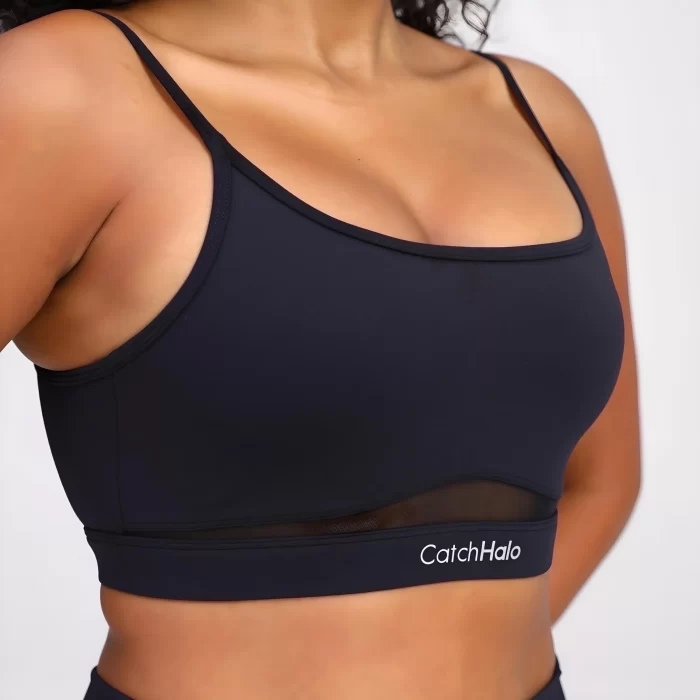 Women's Mesh Panel Sports Bra-1