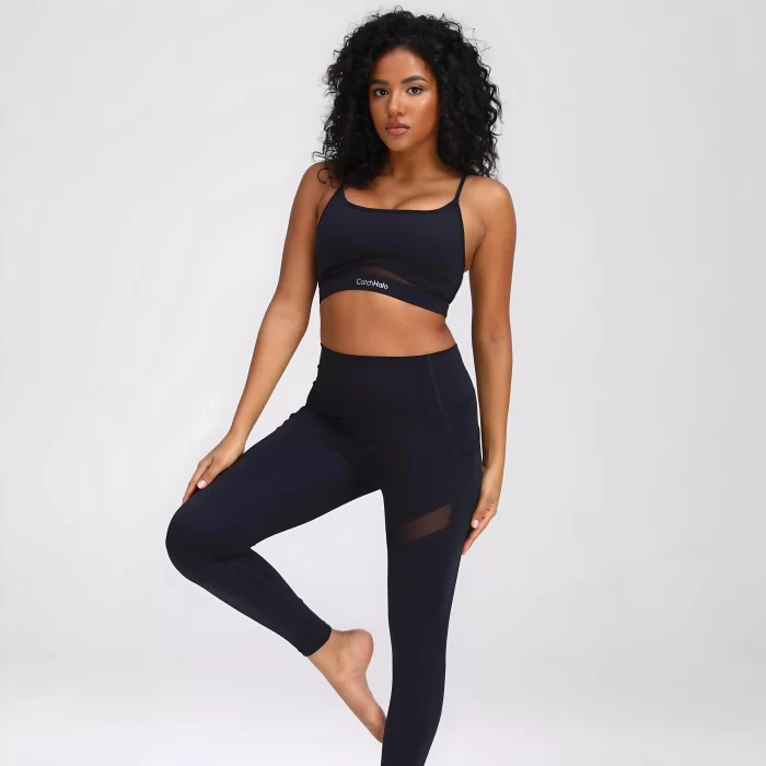 Women's Mesh Panel Sports Bra-3